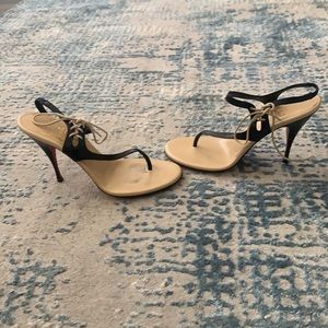 Christian Louboutin Leather Slingback Sandals
